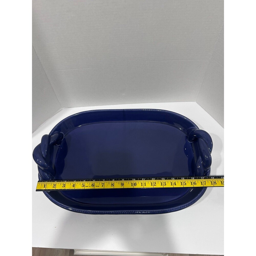 Bordallo Pinheiro Serving Platter "Travessa" Made in Portugal Color Blue - Picture 8 of 12